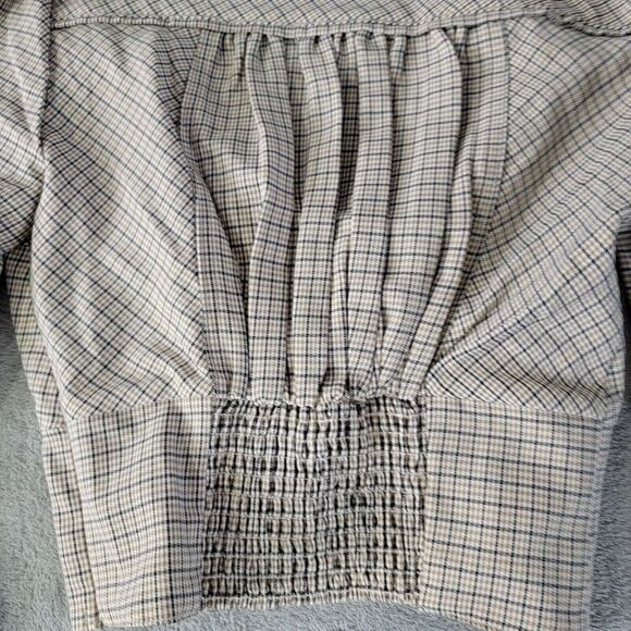 Charlie Holiday Deep V Neck Long Sleeve Multicolor Striped Crop Top Women's XS 2 - Picture 9 of 10